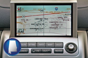a gps navigation system - with Alabama icon