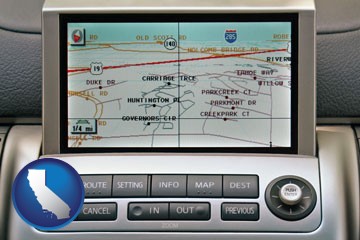 a gps navigation system - with California icon