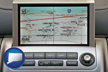 a gps navigation system - with Connecticut icon