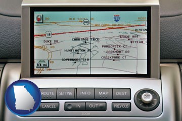 a gps navigation system - with Georgia icon