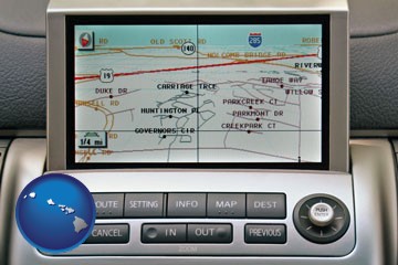 a gps navigation system - with Hawaii icon