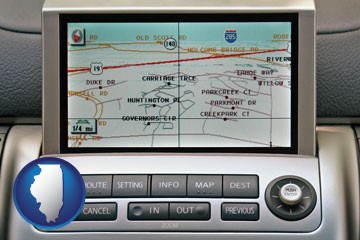 a gps navigation system - with Illinois icon