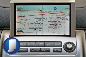 a gps navigation system - with Indiana icon
