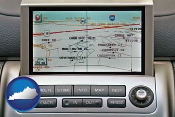 a gps navigation system - with Kentucky icon