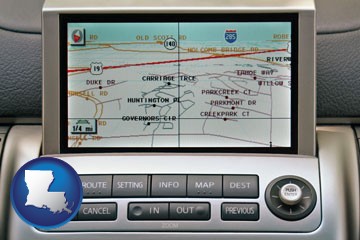 a gps navigation system - with Louisiana icon