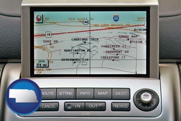 a gps navigation system - with Nebraska icon