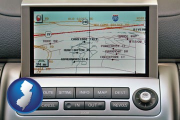 a gps navigation system - with New Jersey icon