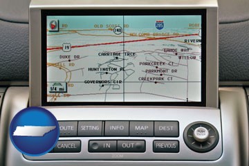 a gps navigation system - with Tennessee icon