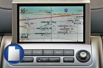 a gps navigation system - with Utah icon
